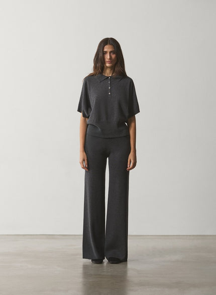 PANTALONE PALAZZO IN MAGLIA