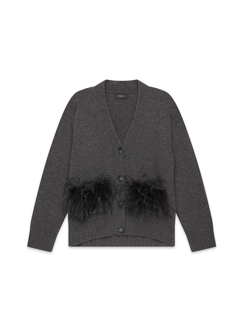 CARDIGAN CON TASCHE BOA