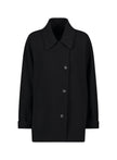 CAPPOTTO OVERSIZE IN LANA NERO - CUCITO A MANO