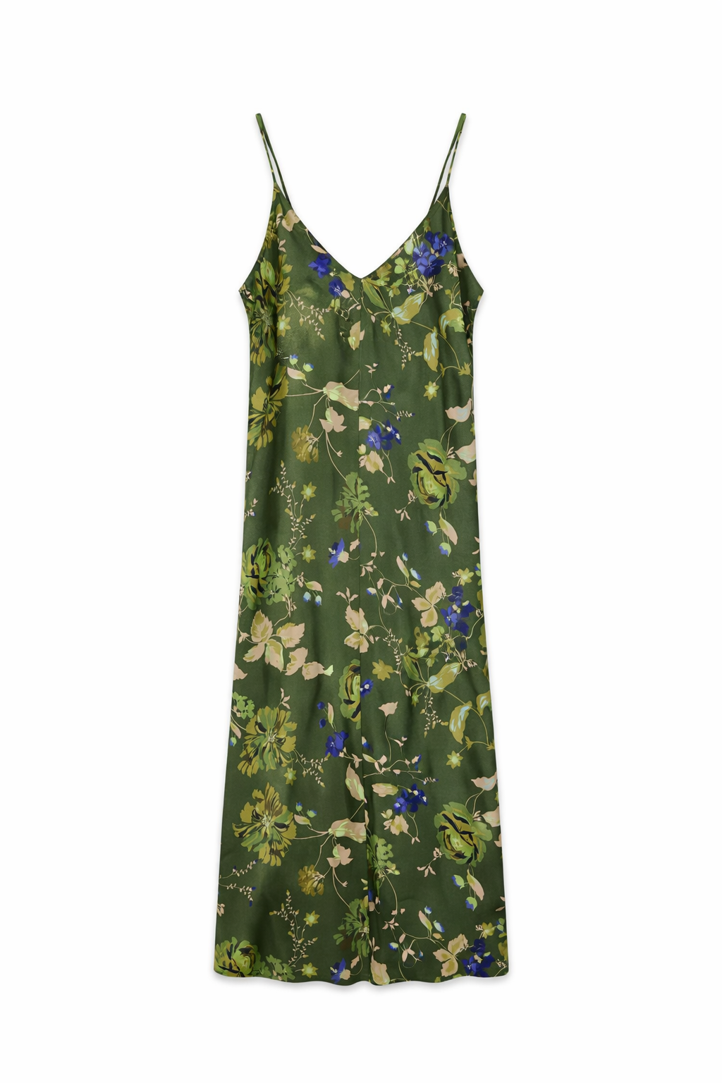 Abito lingerie in raso di viscosa stampa floreale