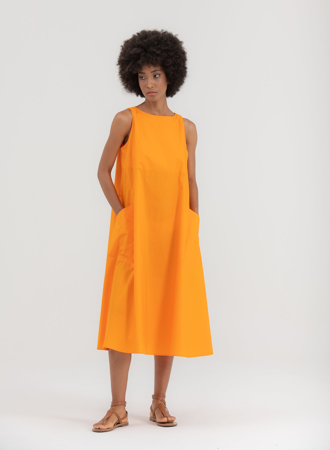 SHADE Italy - Abito smanicato in puro cotone