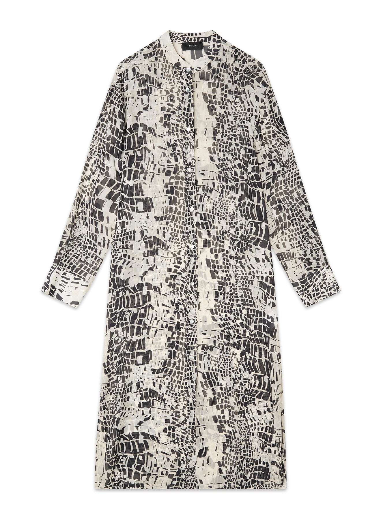 Chemisier in georgette di viscosa stampa animalier