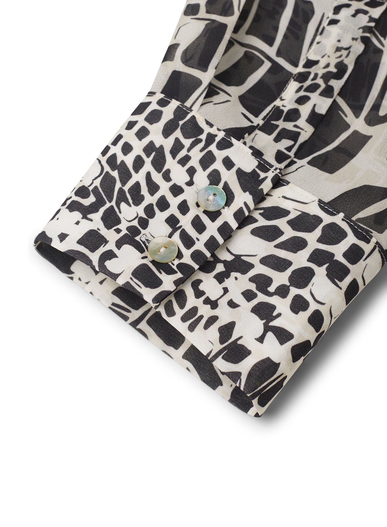 Chemisier in georgette di viscosa stampa animalier
