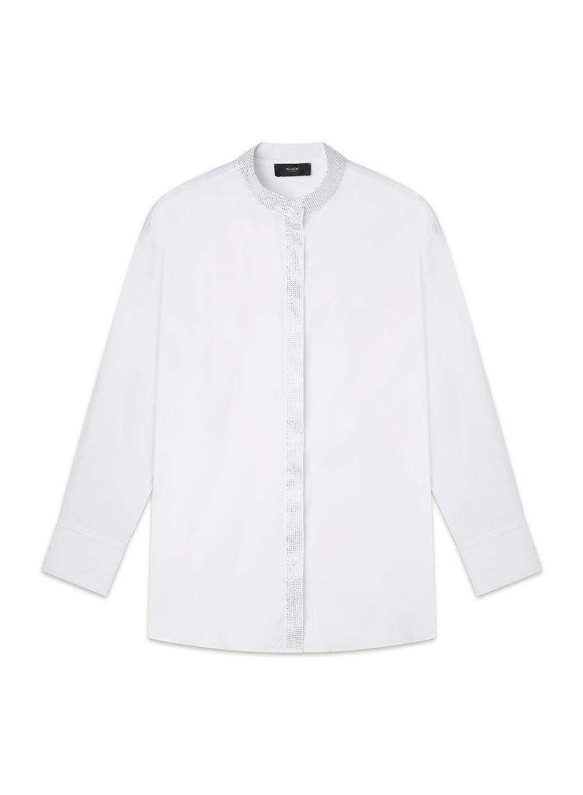Camicia con dettagli in strass