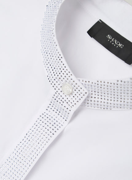 Camicia con dettagli in strass