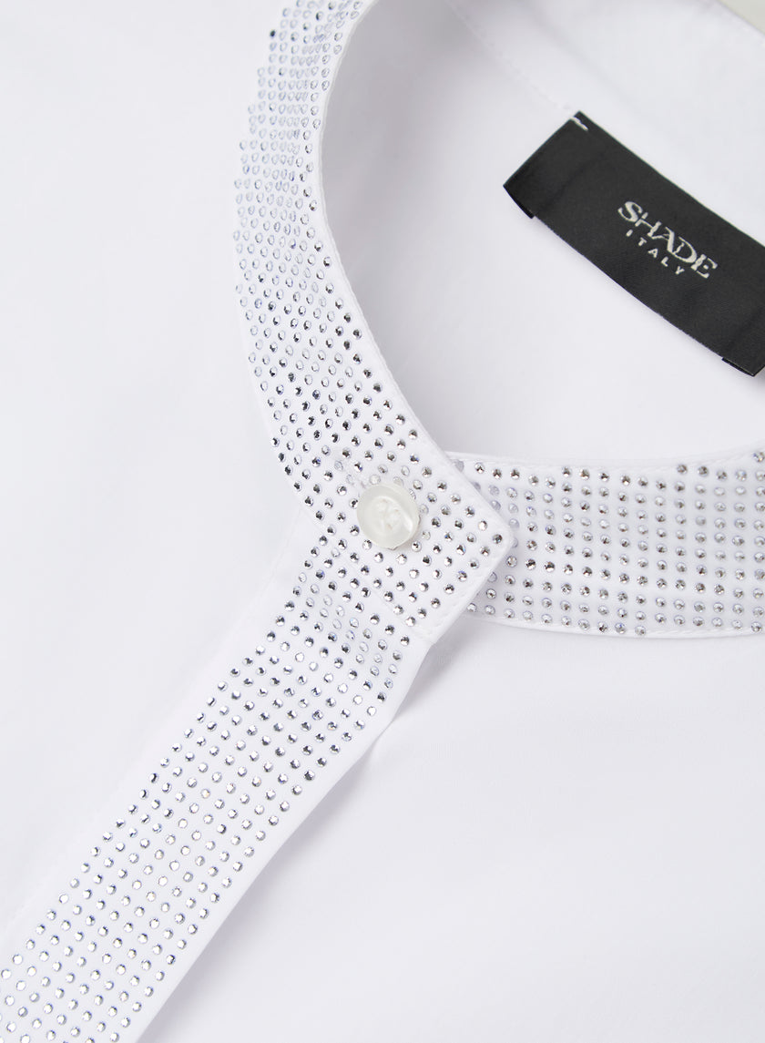 Camicia con dettagli in strass
