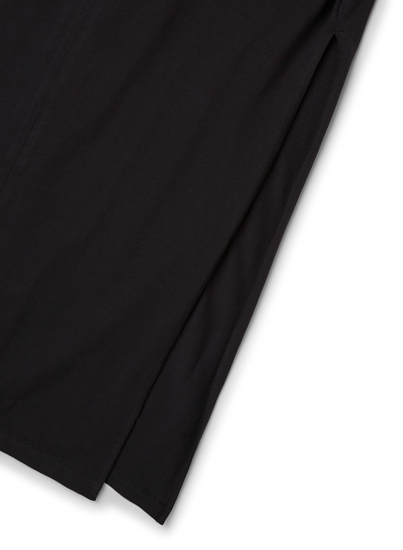 Abito T-shirt con Manica Kimono e Strass Nero Fumé