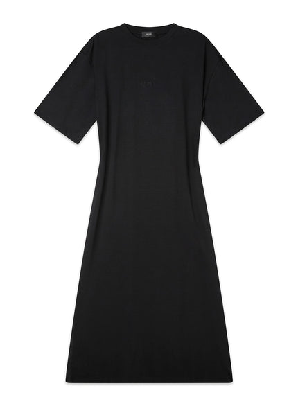 Abito T-shirt Bimateriale in Cotone