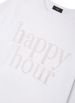 HAPPY HOUR – T-Shirt Oversize con Microstrass