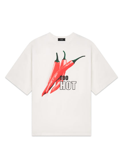 T-Shirt TOO HOT – Chili Print Oversize