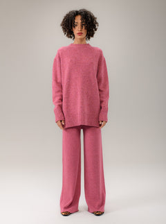 SHADE Italy - Pantalone palazzo bottonato in maglia