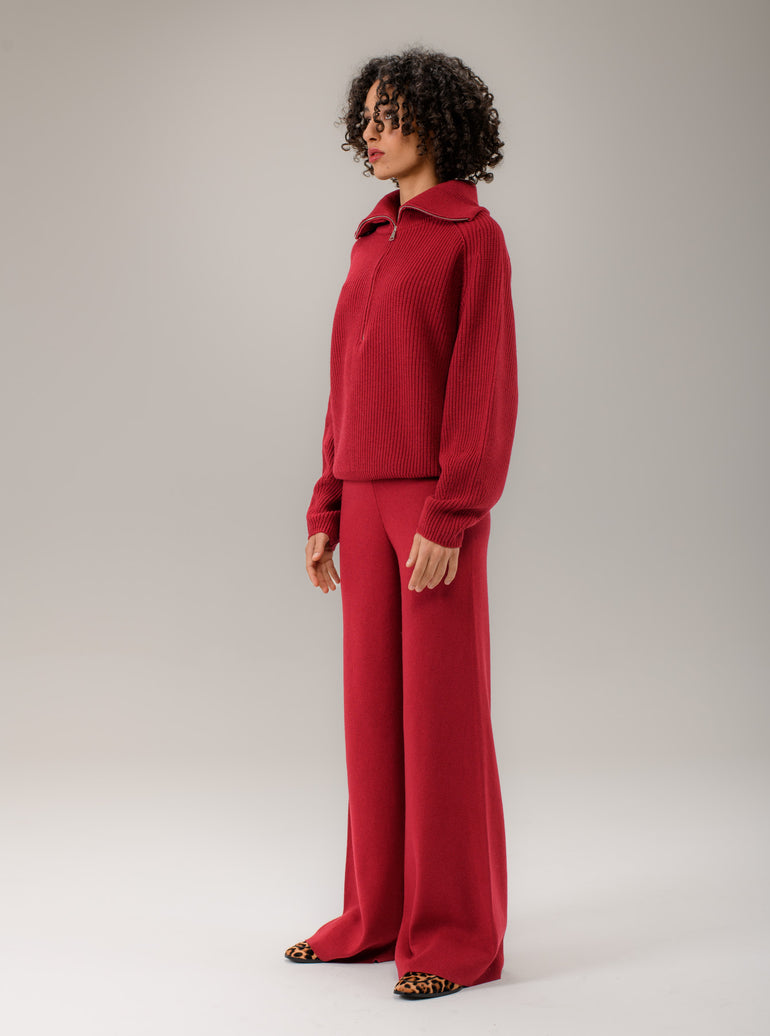 SHADE Italy - Pantalone palazzo in maglia