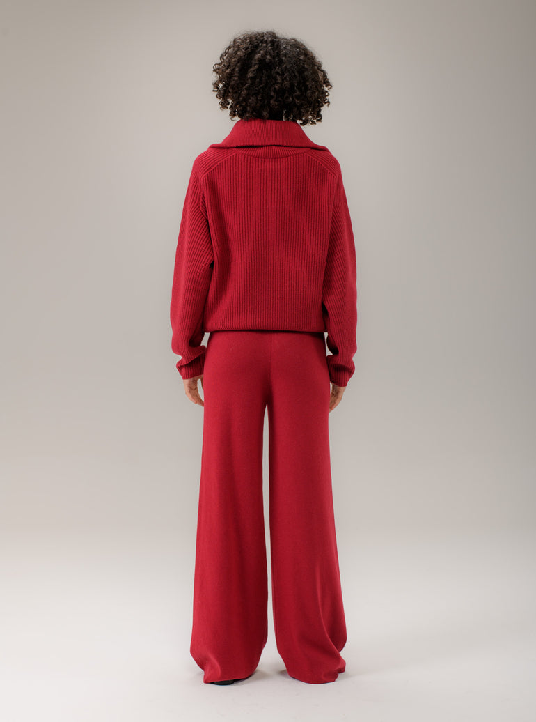 SHADE Italy - Pantalone palazzo in maglia