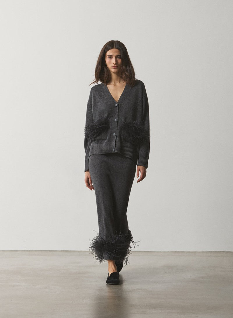 CARDIGAN CON TASCHE BOA