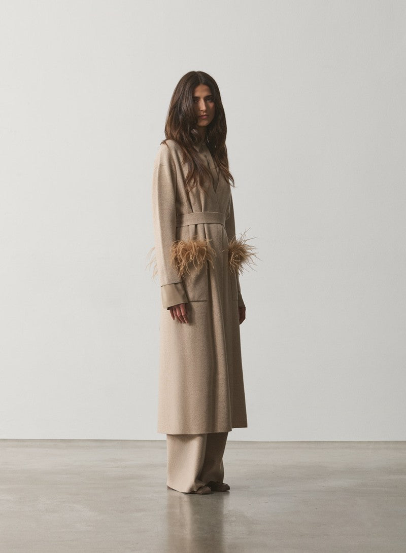 CAPPOTTO IN MAGLIA CON TASCHE BOA