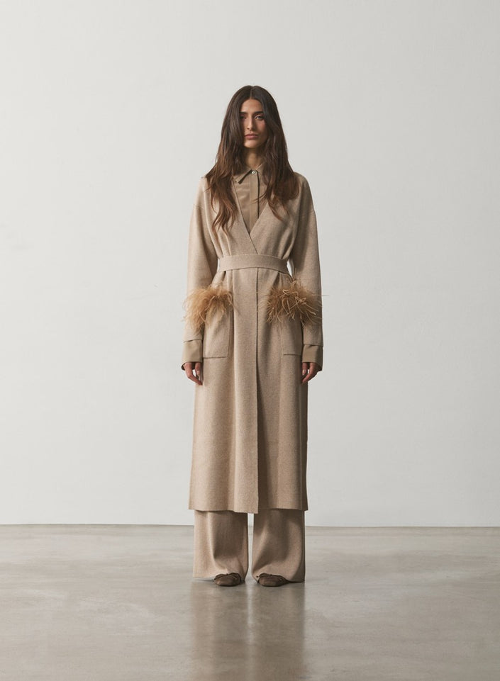 CAPPOTTO IN MAGLIA CON TASCHE BOA