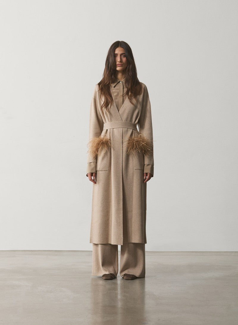 CAPPOTTO IN MAGLIA CON TASCHE BOA