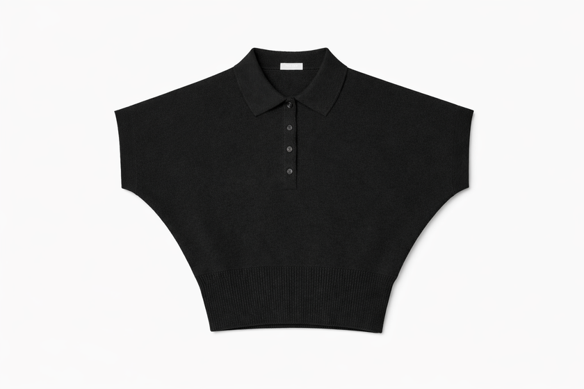 Polo in maglia con manica kimono