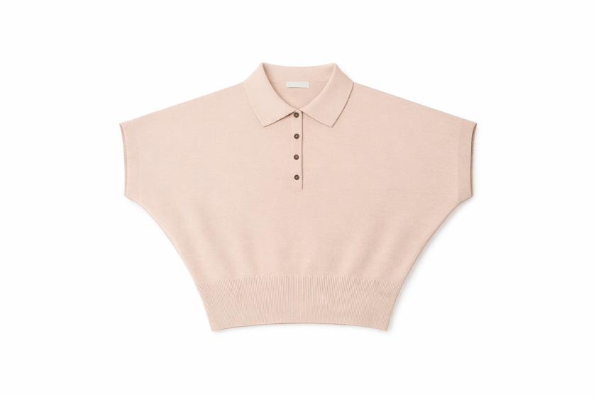 Polo in maglia con manica kimono