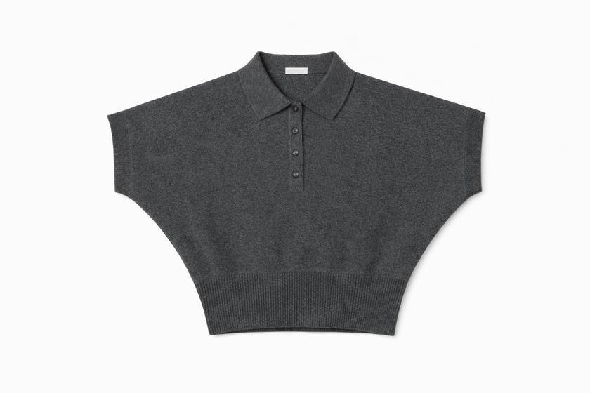 Polo in maglia con manica kimono