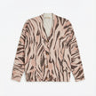 Cardigan in lana con stampa esclusiva