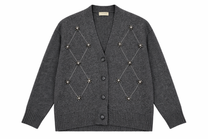 Cardigan con ricami gioiello