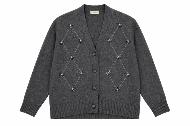 Cardigan con ricami gioiello