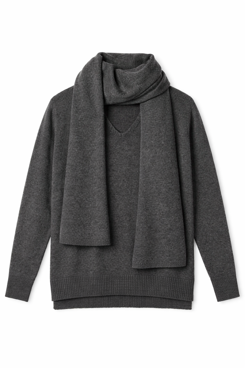 Maglia con sciarpa coordinata