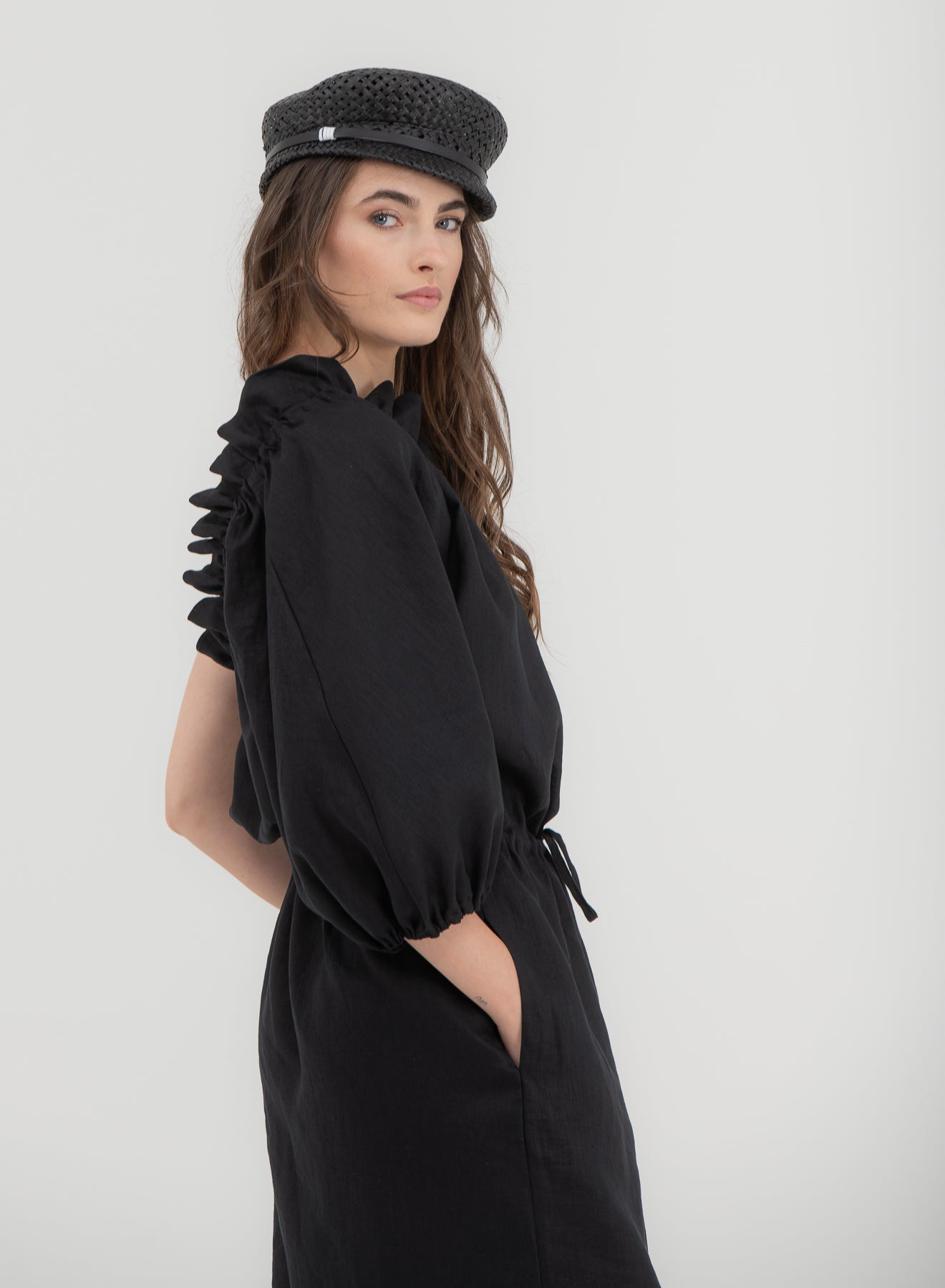 SHADE Italy - Cappello Crochet con visiera in rafia