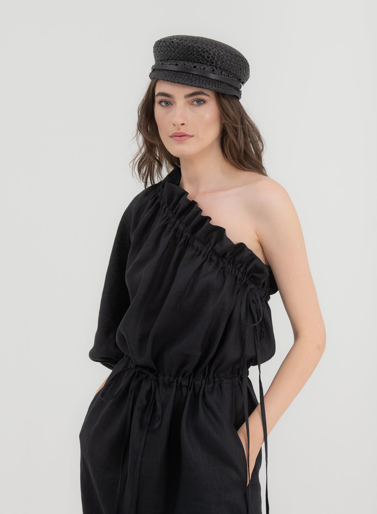 SHADE Italy - Cappello Crochet con visiera in rafia
