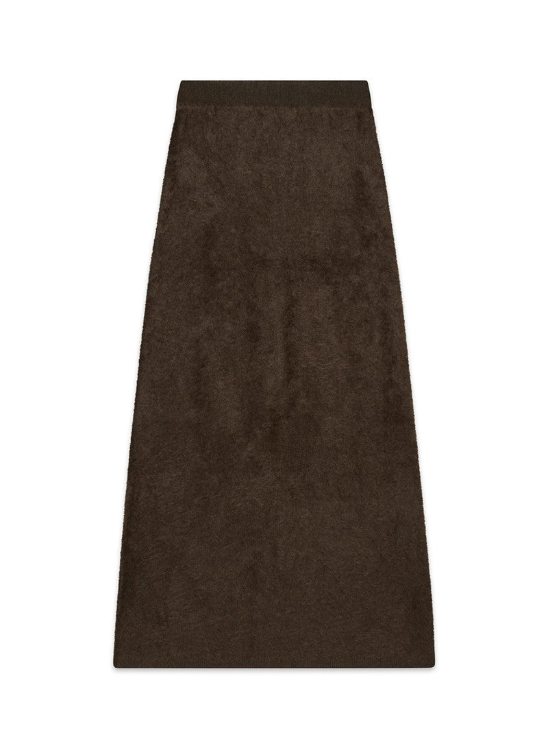 GONNA MISTO CASHMERE A PELO LUNGO