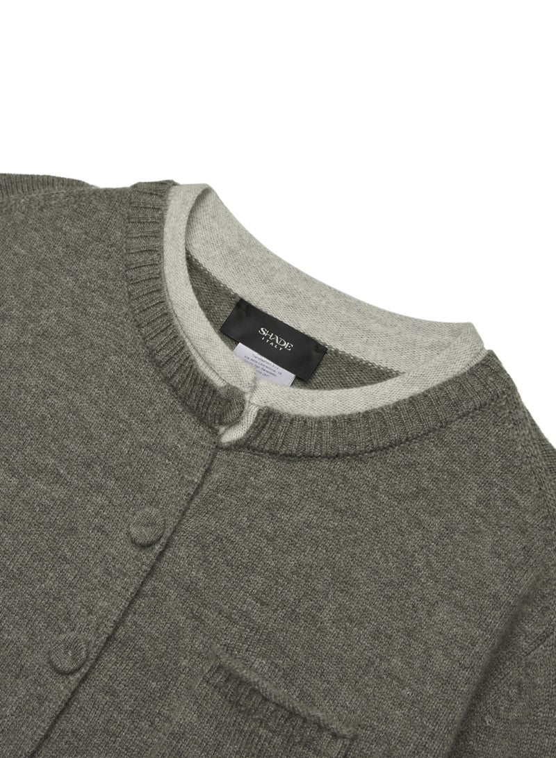 CARDIGAN TASCHINO BICOLOR