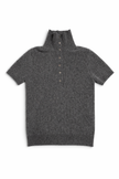 Polo in maglia effetto brushed