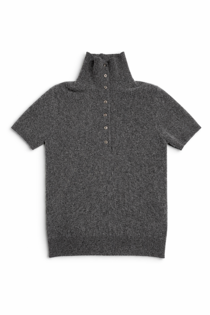 Polo in maglia effetto brushed