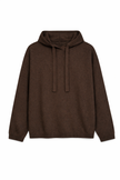 Felpa Oversize in Pura Lana con Cappuccio