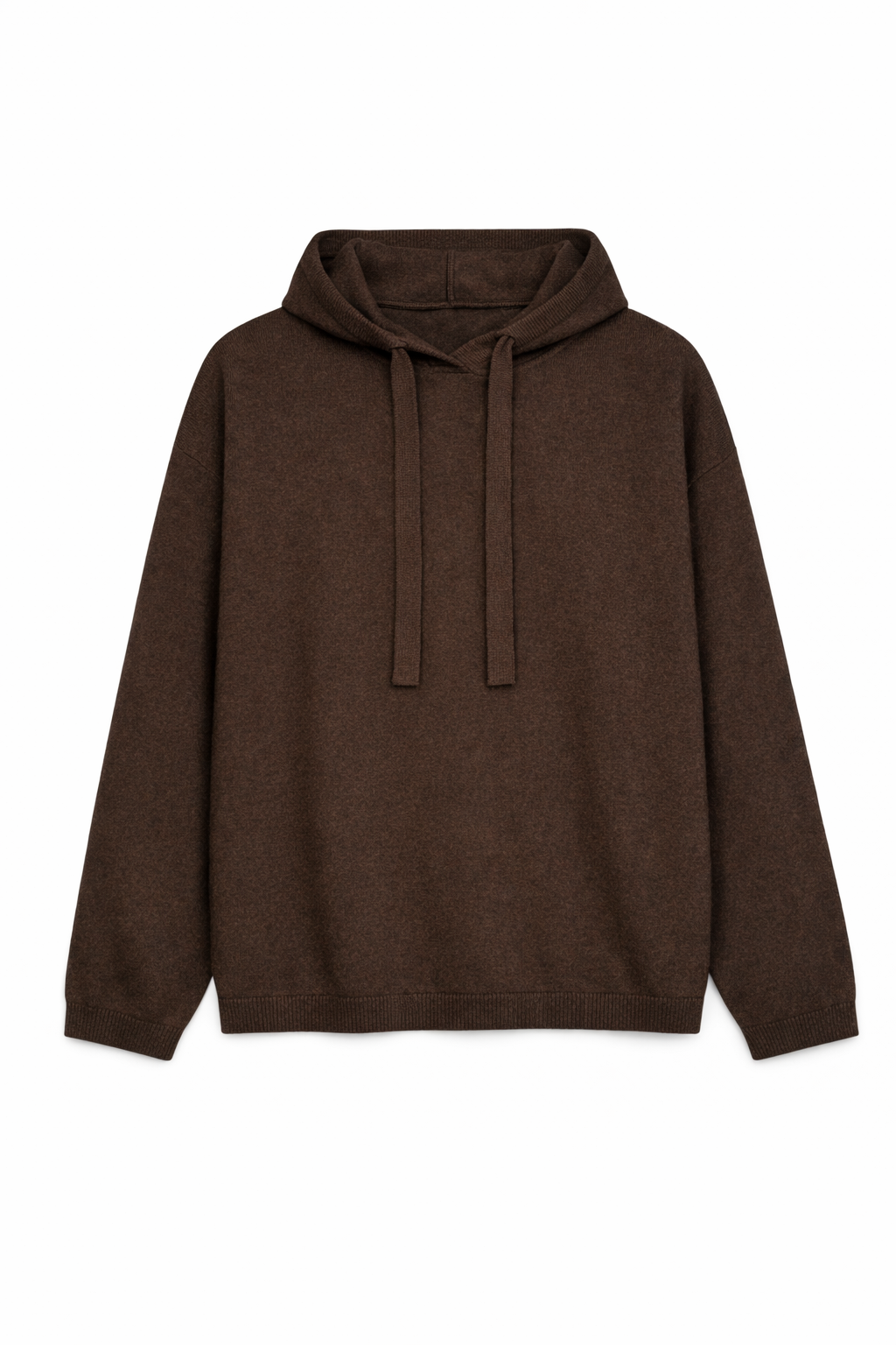 Felpa Oversize in Pura Lana con Cappuccio