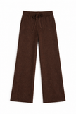 Pantalone Largo in Pura Lana con Coulisse