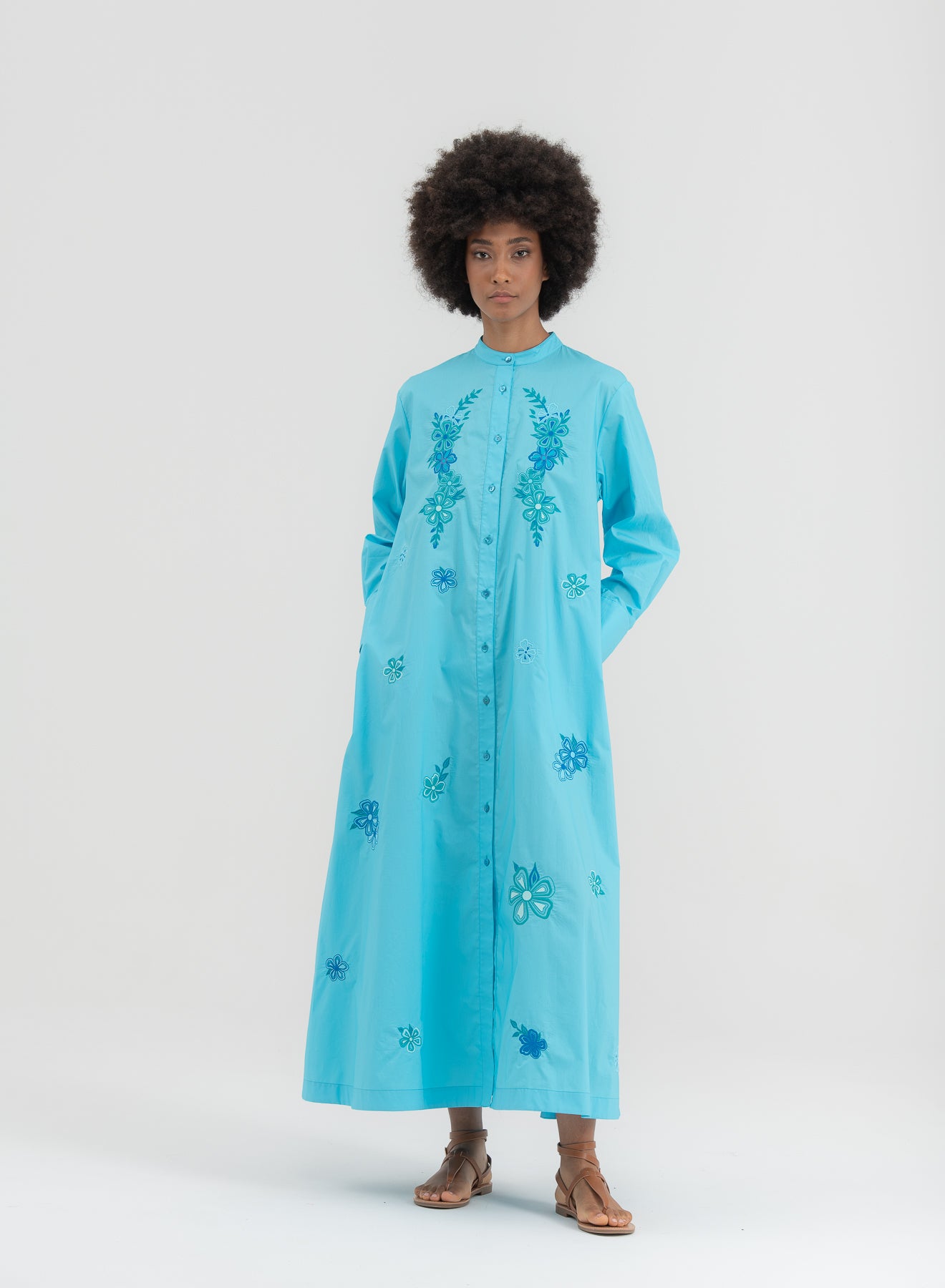 SHADE Italy - Chemisier in puro cotone con ricamo
