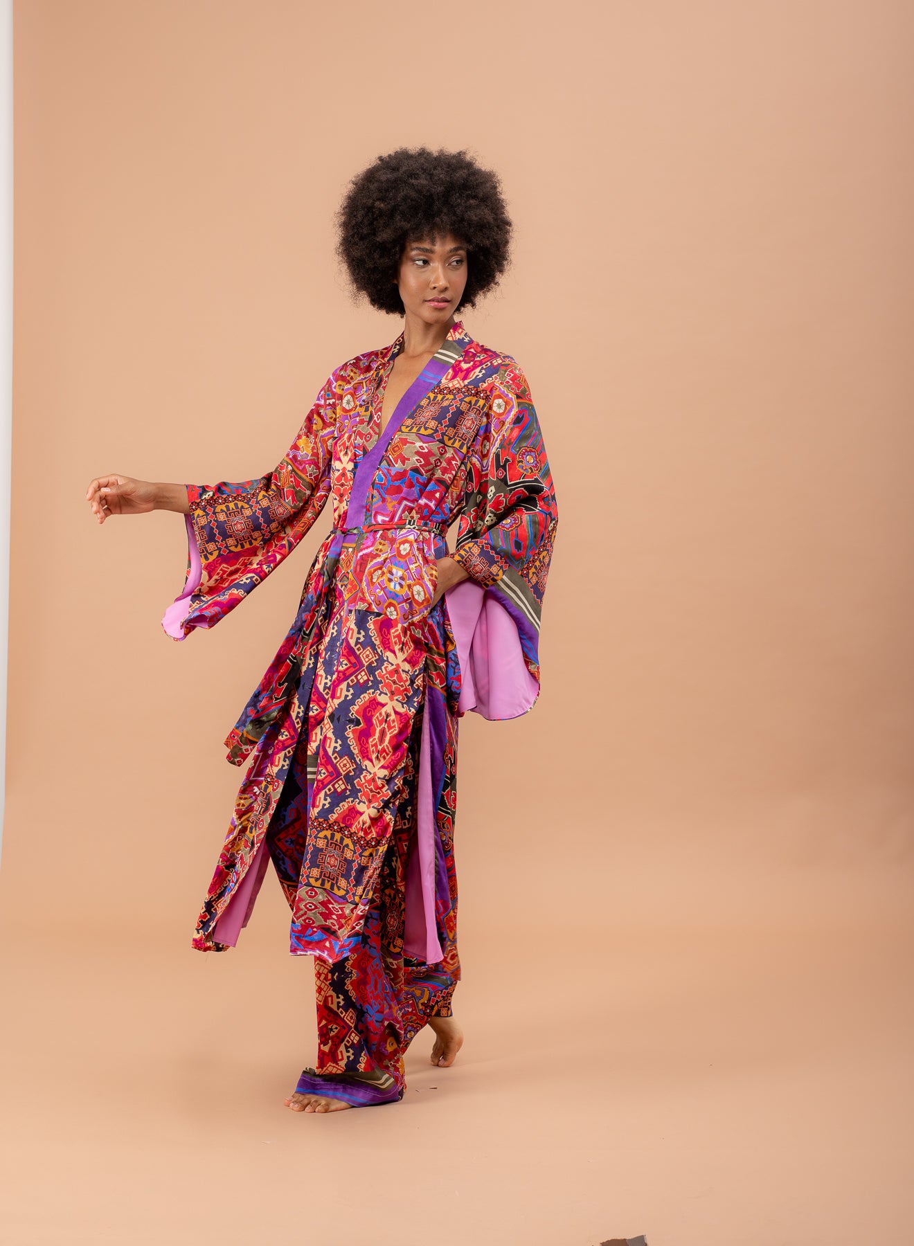 Bedruckter Viskose-Kimono