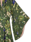 Kimono foderato in raso di viscosa stampa floreale