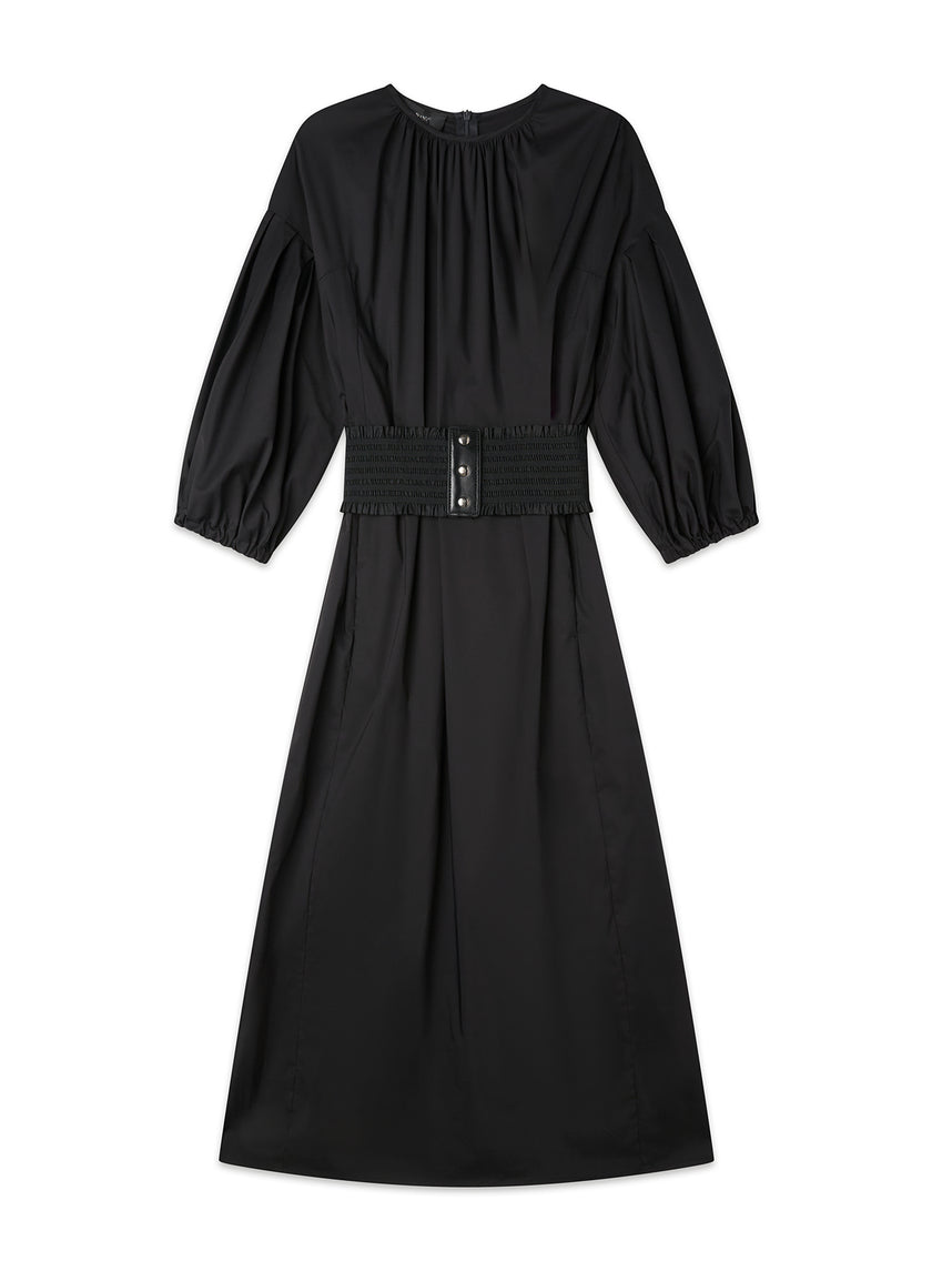 Abito midi con cintura elastica