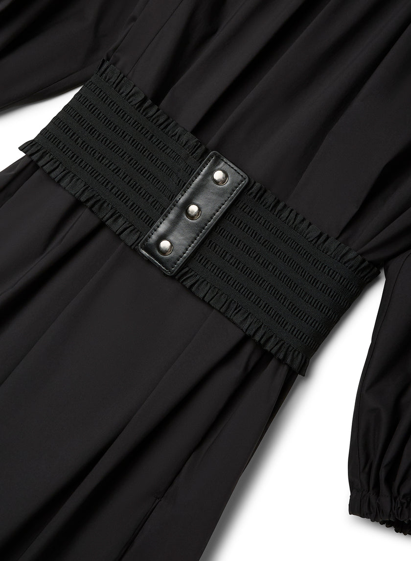 Abito midi con cintura elastica