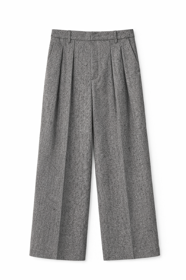 Pantalone palazzo con strass