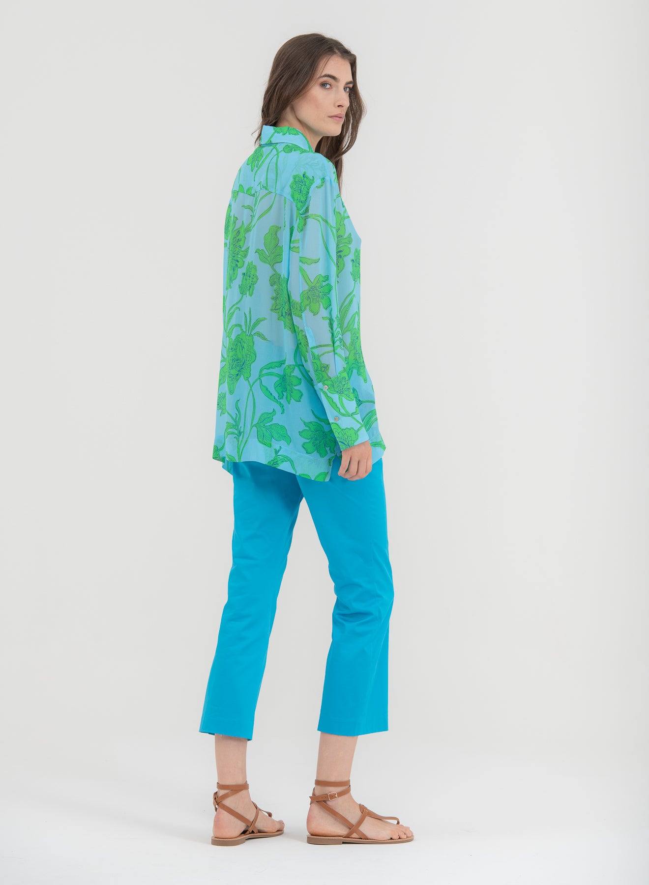 SHADE Italy - Pantalone Trombetta in raso di cotone