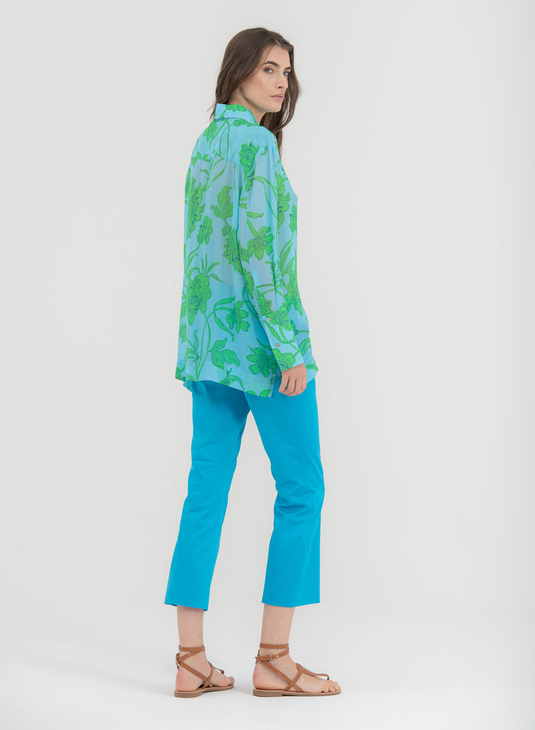 SHADE Italy - Pantalone Trombetta in raso di cotone