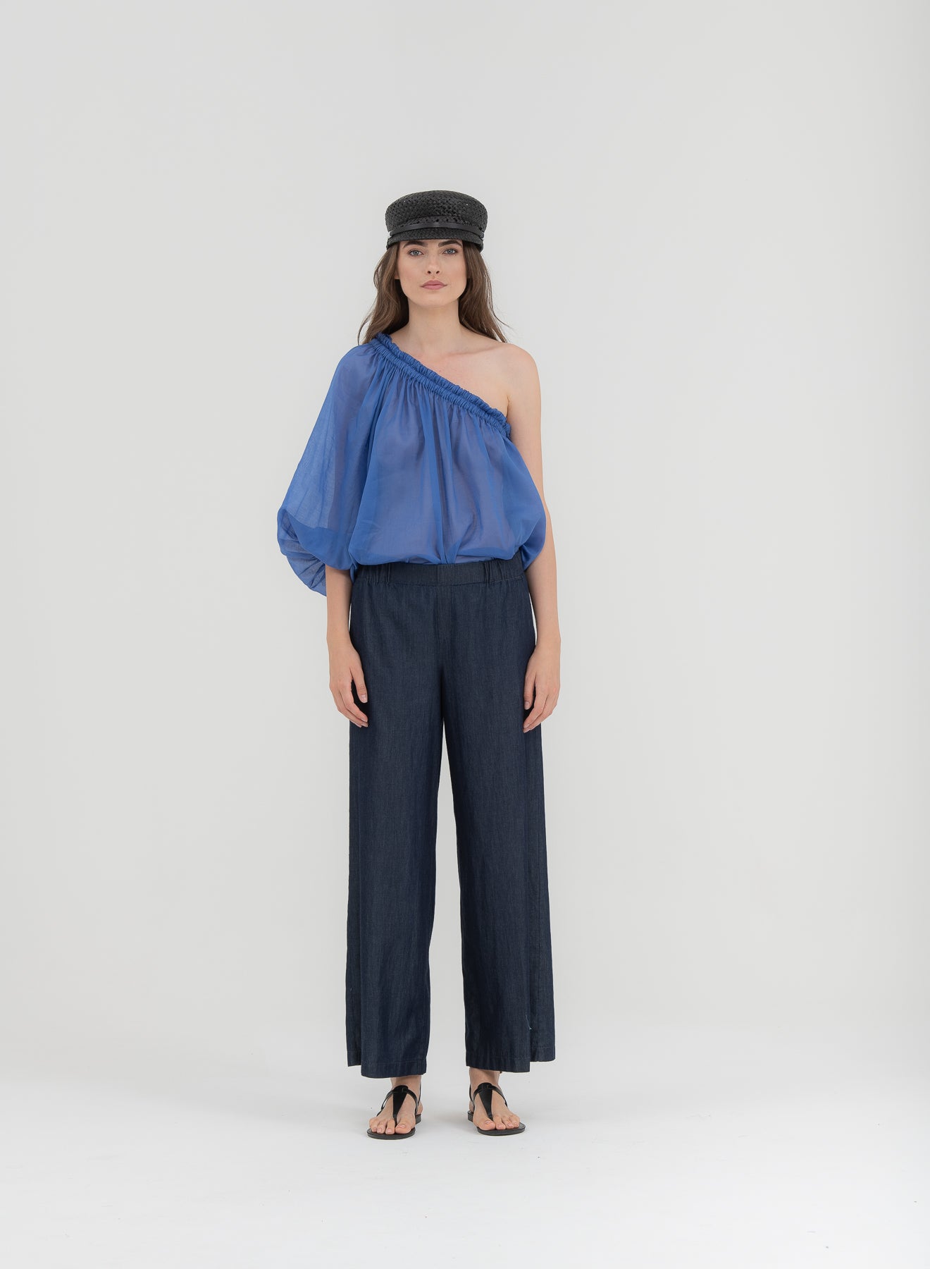 SHADE Italy - Pantalone dritto in chambrey