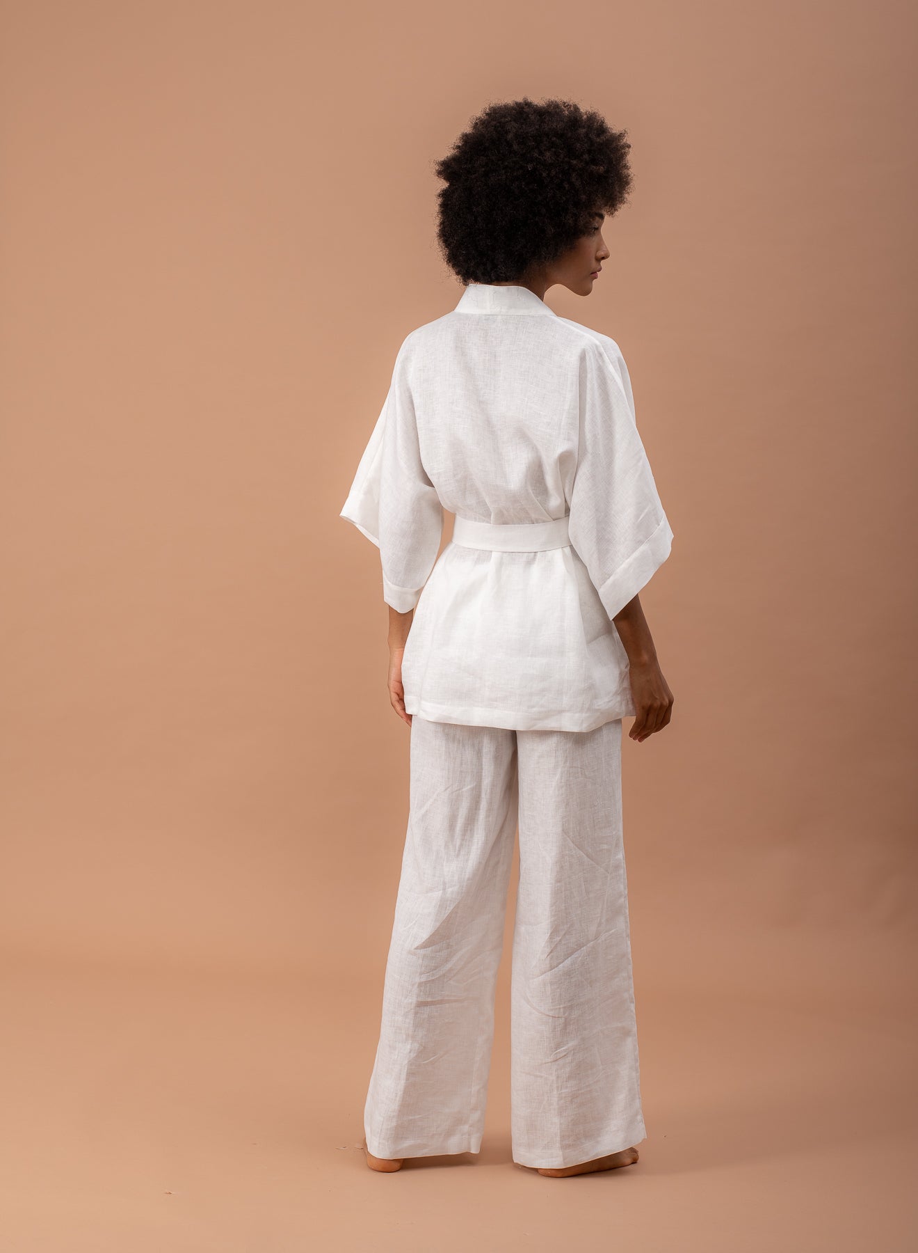 Shade Italy - Pantalone Palazzo in puro lino