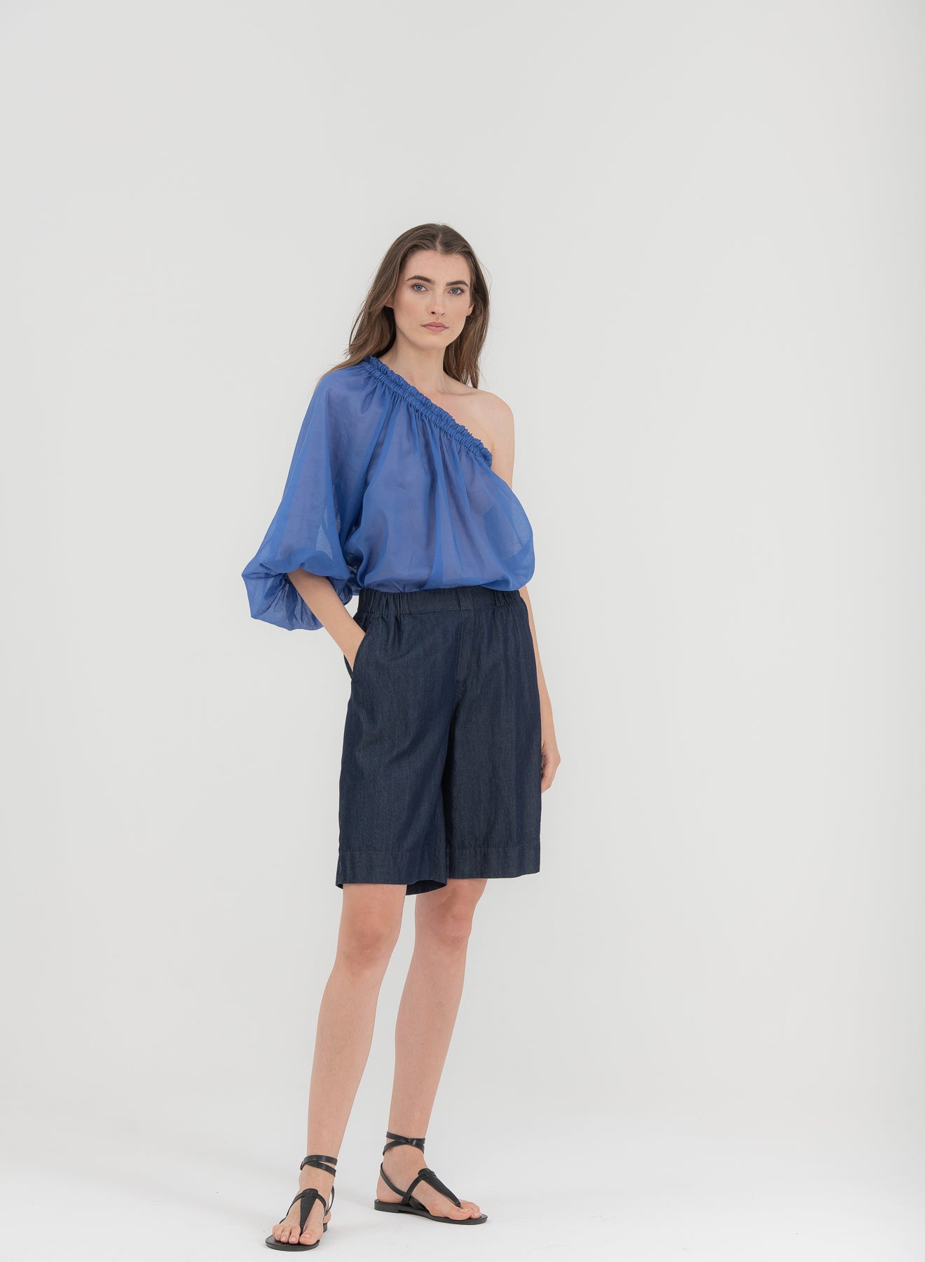 SHADE Italy - Shorts in chambrey di cotone