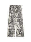 Pantalone fluido stampa animalier