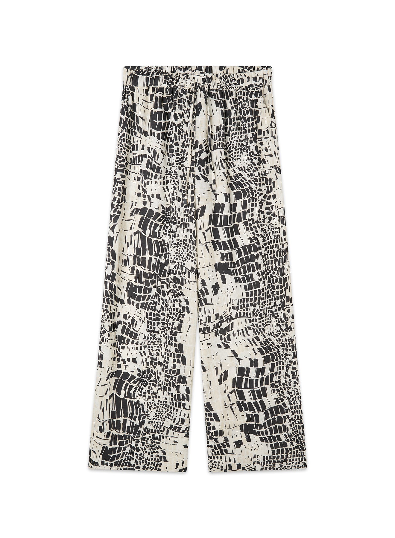 Pantalone fluido stampa animalier